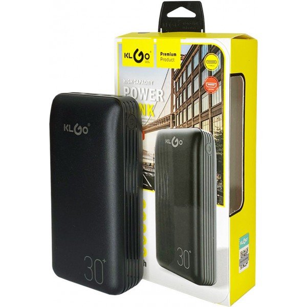 KLGO KP-88 Power Bank 30000mAh με Θύρα USB-A Μαύρο